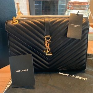 Saint Laurent ENVELOPE LARGE BAG- calfskin